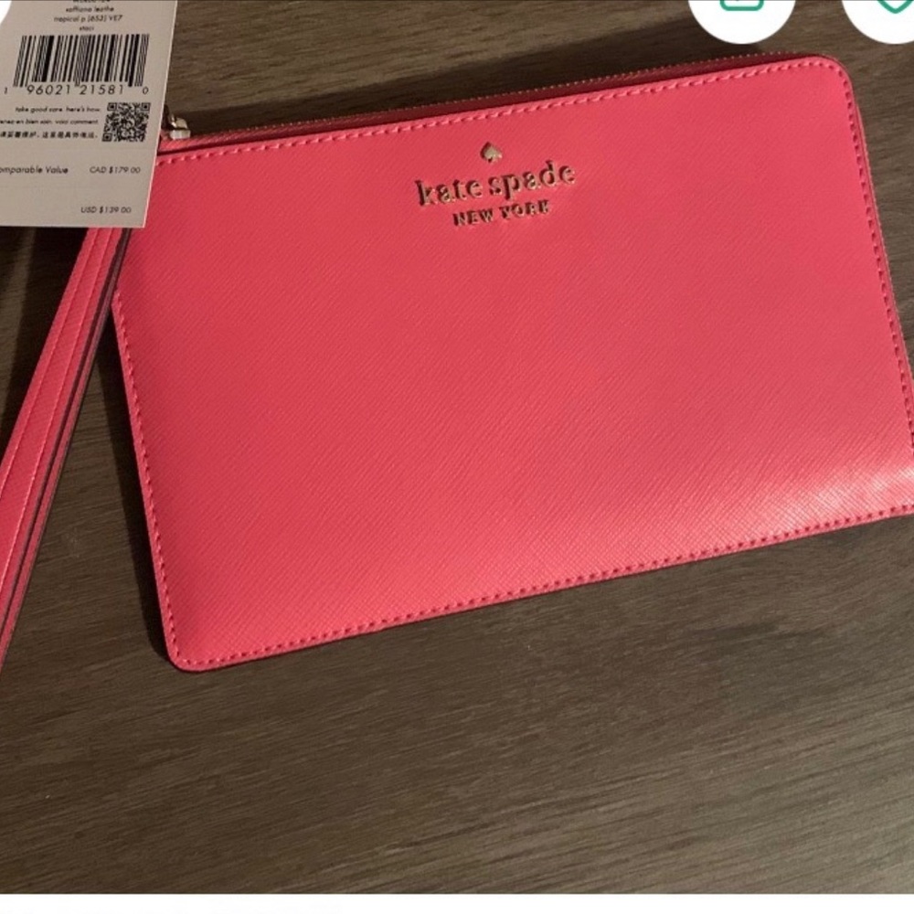Pink Kate spade wristlet